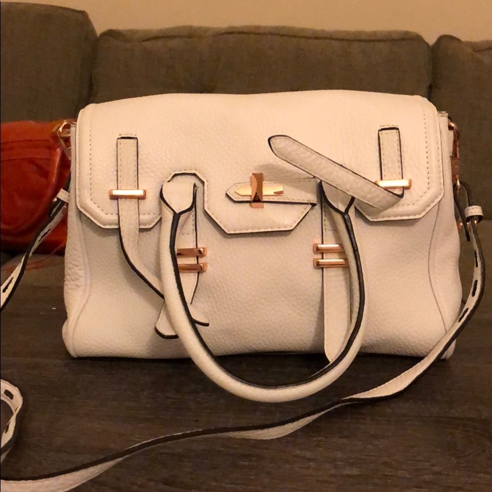 Rebecca Minkoff white bag with crossbody strap